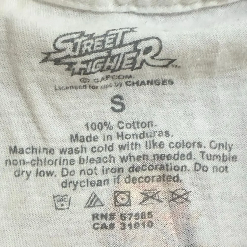 CapCom StreetFighter II 1991 Graphic Modern T-Shirt Cotton|S
